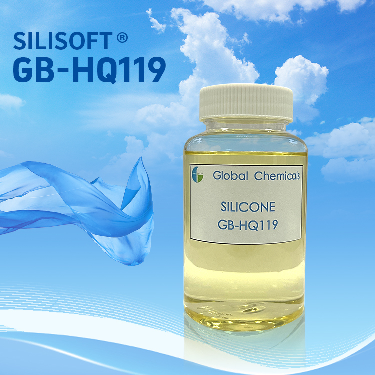 Silicone idrofilo ad alta concentrazione SILISOFT GB-HQ119 per la finitura delle manicotte di tessuti tessili da stampa di cotone e T/C