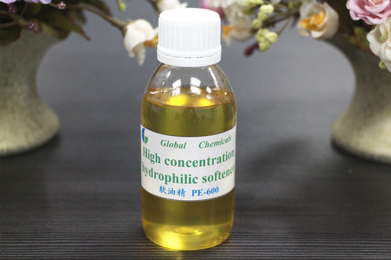 Ammorbiditore cationico liquido giallo pallido PE-600 ad alta concentrazione idrofilico