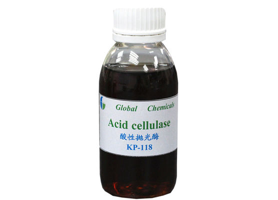 Biopolishing Acid Cellulase Enzyme KP - 118 Alta efficienza per il lavaggio dei tessuti denim
