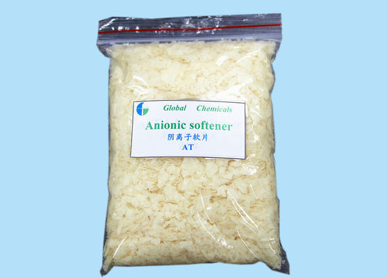 Agente di finitura tessile Ammorbiditore anionico idrofilico Flakes Basso ingiallimento
