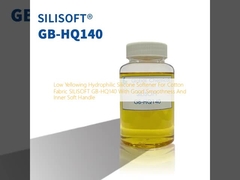 Ammorbiditore di silicone idrofilico a basso ingiallimento per tessuti di cotone SILISOFT GB-HQ140 con buona morbidezza e maniglia interna morbida
