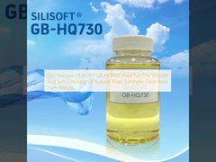 SILISOFT GB-HQ730 Silicone setoso utilizzato per la finitura liscia e morbida di fibre naturali, fibre sintetiche e loro miscele